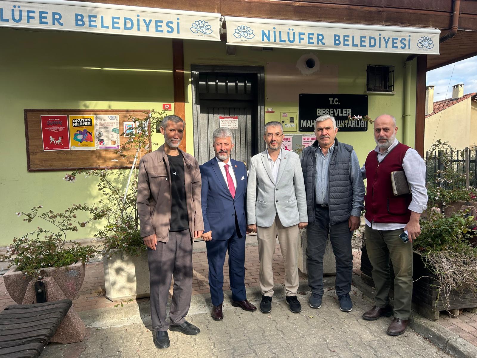 Saadet Partisi Nilüfer İlçe Teşkilatından Beşevler Mahallesi Muhtarı Erol Yılmazer’e Ziyaret